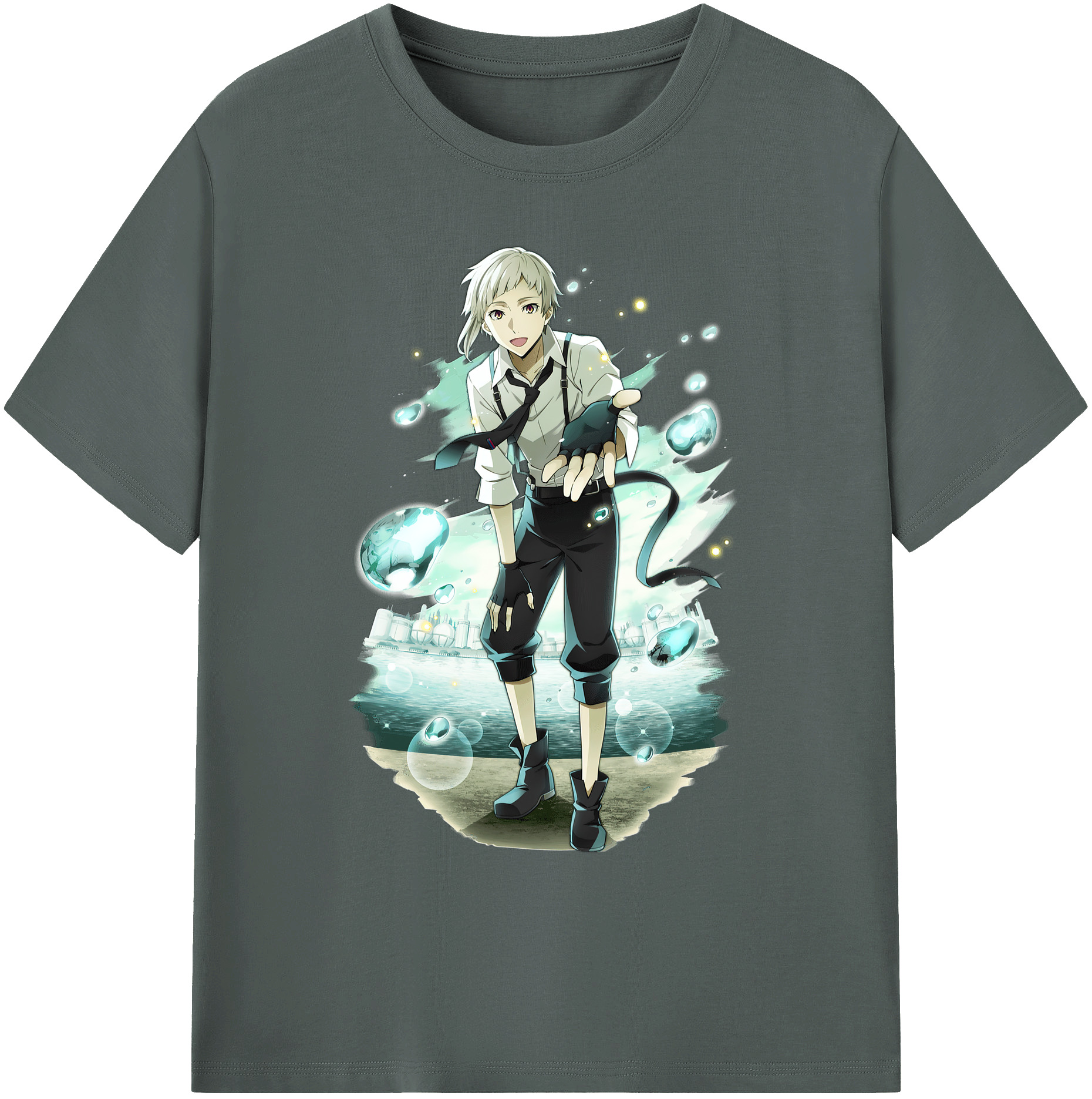 （画像用） 文豪ストレイドッグス Bungo Stray Dogs 綿100％ メンズ半袖Tシャツ｜肌触りやわらか＆通気性